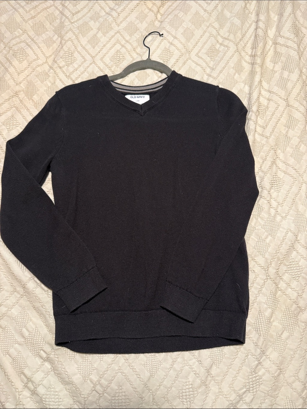 Old Navy kid's Black V-Neck Pullover Sweater